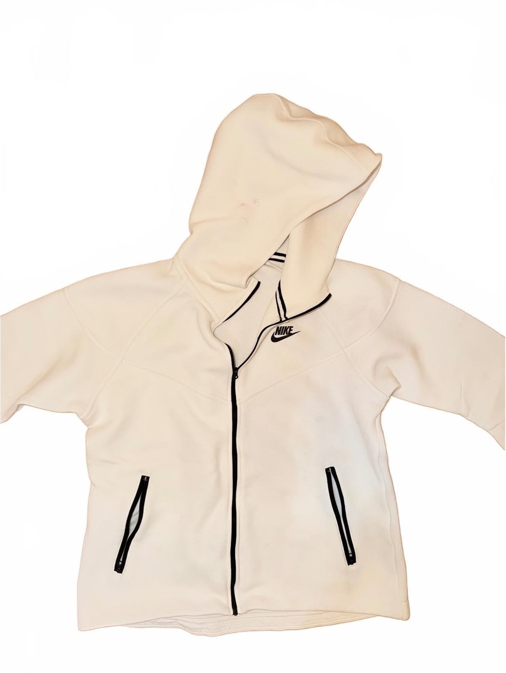 Nike Tech Fleece Cape Hoodie Pale Ivory Black Size M